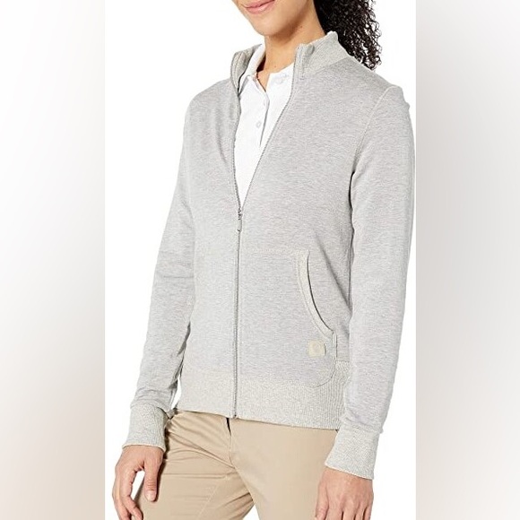 Straight Down Women’s Dakota Jacket Light Grey Soft Modal Full Zip Size L - Picture 1 of 8